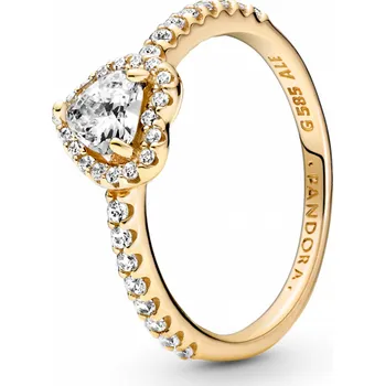 Prsten PANDORA zlatý prsten Zářivé srdce 159139C01-54