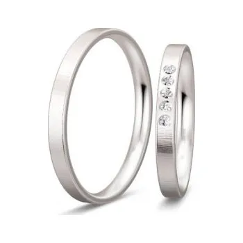 Prsten BREUNING zlaté snubní prsteny BR48/04954WG