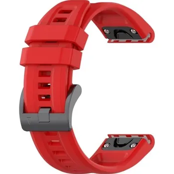 Příslušenství k chytrým hodinkám VSECHNONAMOBIL 51065 SILICONE Řemínek pro Garmin Fenix 7S Solar červený