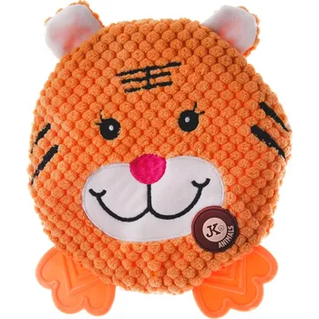 Hračka pro psa JK ANIMALS, Tygr, šustící a pískací hračka, 22 cm