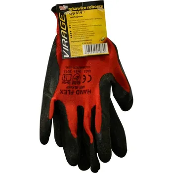 Moje Auto Virage 96-002 Ochranné rukavice vyrobené z polyesteru, potažené latexem KD 614