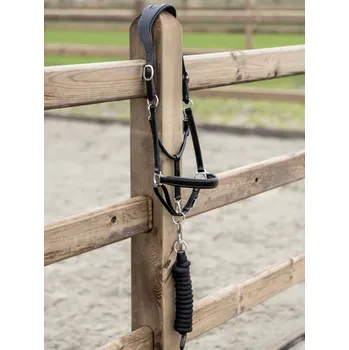 PS of Sweden Ohlávka kožená PS of Sweden, černá COB