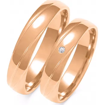 Prsten SOFIA zlatý dámský snubní prsten ZSA-139WRG-CZ