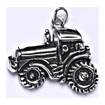 Přívěsek Stříbrný přívěsek traktor - P128 (Stříbrný přívěsek traktor)