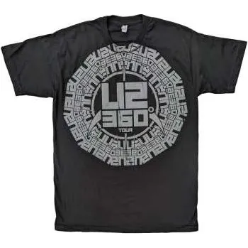 Pánské tričko Merch U2: U2 Unisex T-shirt: 360 Degree Tour Logo (ex-tour) (medium) M
