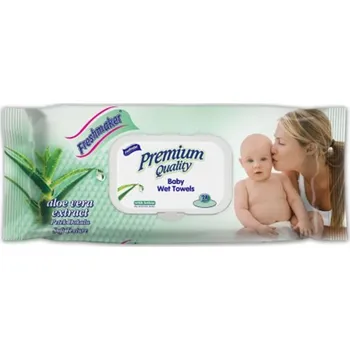 Dětská kosmetika Freshmaker dětské vlhčené ubrousky Premium s víčkem - 72 ks