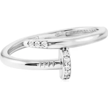 Prsten Leru Zlatý prsten hřebík z bílého zlata 55 mm