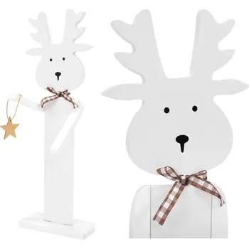 Vánoční dekorace Dřevěný vánoční sob ELKWOOD 35 cm