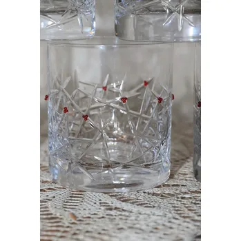 Stolování Sklárna Annín s.r.o. Sada broušených skleniček na whisky 320 ml z křišťálového skla 6ks