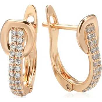 Náušnice Elegantní náušnice na anglický zámek se zirkony Velikost: ONE SIZE