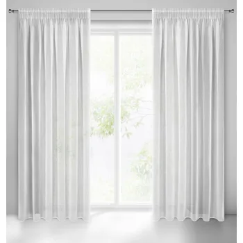 Závěs Hladký závěs z jemné látky etamín Spring bílá (ZEF)