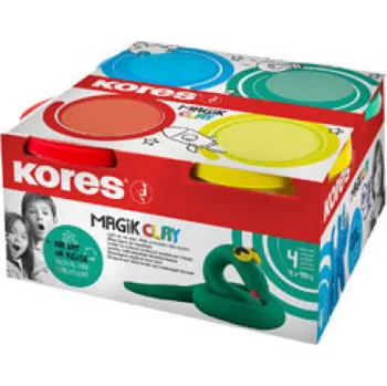 Modelovací hmota KORES MAGIK CLAY - klasické barvy 4 x 40 g
