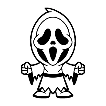 Samolepící dekorace SAMOLEPKA Maska 002 levá vřískot (01 - černá) NA AUTO, NÁLEPKA, FÓLIE, POLEP, TUNING, VLASTNÍ TEXT, TISK, AUTOSAMOLEPKY.cz, POLEPY, OBRÁZEK, LOGO, SAMOLEPKY