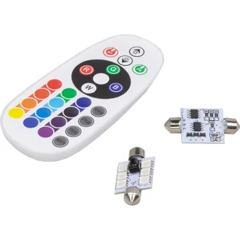 Autodoplněk LED sufit (41mm) RGB, 12V, 6LED/5050SMD