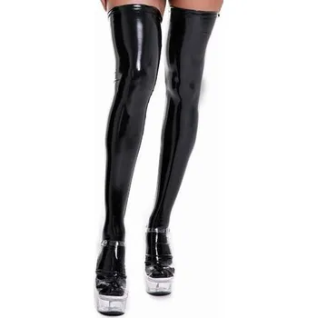 Erotické šaty s průstřihem v dekoltu Velikost: L, Barva (Varianta): černá punčochy