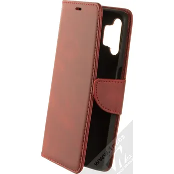 Pouzdro na mobilní telefon 1Mcz Porter Book flipové pouzdro pro Samsung Galaxy A32 5G, Galaxy M32 5G tmavě červená (dark red)