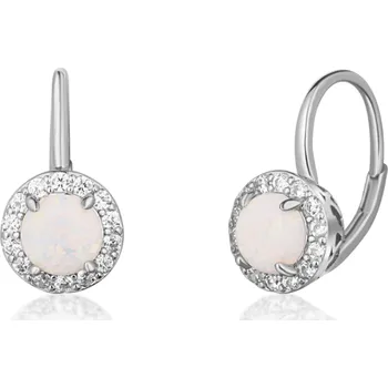Náušnice Zlatnictví Helios Stříbrné náušnice na patenty s opály
