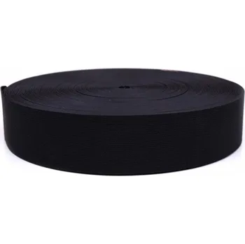 Textilní guma Pruženka pevná šíře 5cm černá (25m/ks)