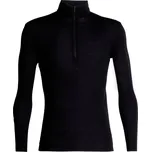 pánské merino triko dlouhý rukáv, 1/2 zip ICEBREAKER Mens 175 Everyday LS Half Zip, Black velikost: S