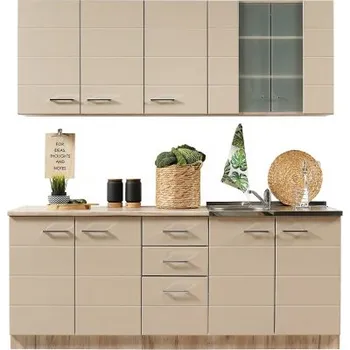 Kuchyňská linka Kuchyňská linka 200 Kate-béžová/dub šedý - bez pracovní desky