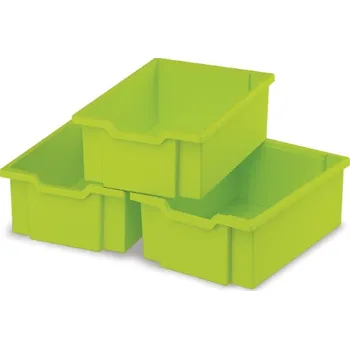 Úložný box Plastové boxy velké - limetka - 3ks