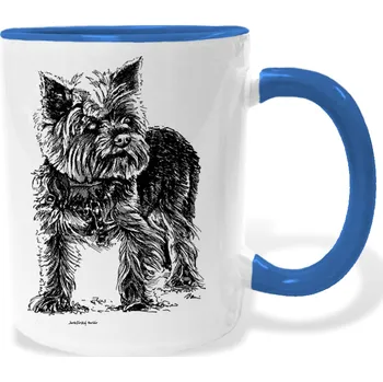 Hrnek - Jorkšírský teriér Barva: Modrá