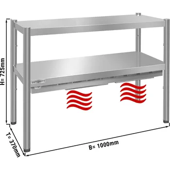 Vinotéka G.Gastro Tepelný most PREMIUM 1,0 m - se 2 policemi 0,7 m výška