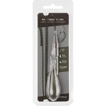Rybářský háček CAPERLAN Montáž na kaprařinu Rig Clip Ready to Fish 70 g háček č. 6 ZELENÁ