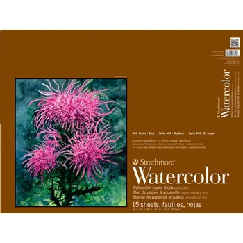 Akvarelový skicák Strathmore v lepené vazbě 23 x 30,5 cm, 300g, 15 listů