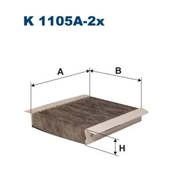 Vzduchový filtr Filtr, vzduch v interiéru FILTRON (K1105A-2X)