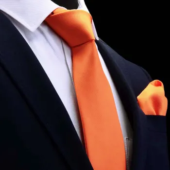 Amparo Miranda® Kravata a kapesníček 7085, Barva oranžová