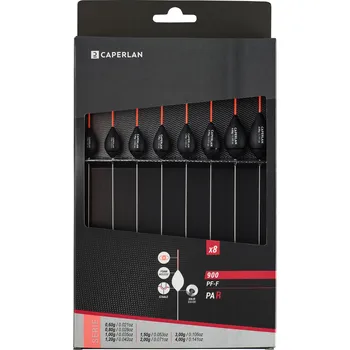 Signalizace záběru CAPERLAN Sada 8 splávků s oranžovou anténkou na plavanou v řece PF-F900 R ORANŽOVÁ|ČERNÁ