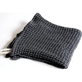 Ručník Snový svět Lněný ručník vaflový grafitový - 48% len Rozměr: 40 x 60 cm