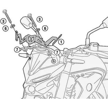 Auto-moto KAPPA upevnění štítu 4128SK YAMAHA MT-03 321 20-25 (KAPPA upevnění štítu 4128SK YAMAHA MT-03 321 20-25)