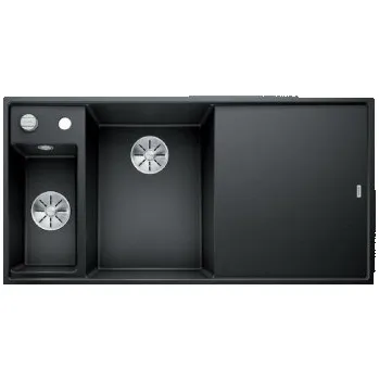 Granitový dřez Blanco AXIA III 6 S InFino Silgranit černá dřev.kráj.deska dřez vlevo s exc. - 525849 + ZÁRUKA 3 ROKY ZDARMA