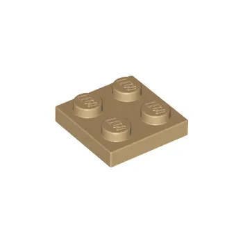 Stavebnice LEGO 3022 Dark Tan Plate 2 x 2 (Tmavě opálená deska 2 x 2)