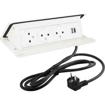 Elektrická zásuvka LEGRAND PopUp, 2x230V, 3x230V, 1x USB A/C, elektrická zásuvka, 492656 bílá matná + sleva 5% po přihlášení