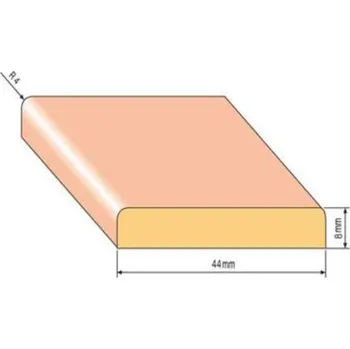 soklová lišta Lišta krycí K1 smrk nastavený 44×8×2000 mm, 25 ks/bal.