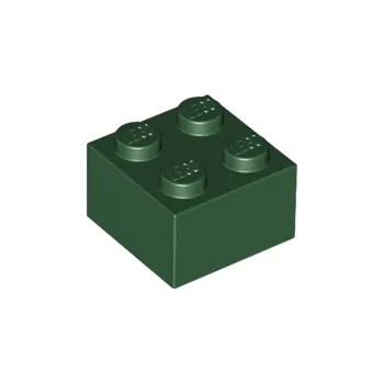 Hračka 3003 Dark Green Brick 2 x 2 (Tmavě zelená cihla 2 x 2)