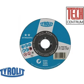 Brusný kotouč TYROLIT Kotouč řezací flex T41 115x1x22,2 OCEL A60SB80 34332840 (25ks) STANDARD - 1 ks/ 49,71 Kč