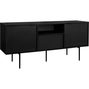 Komoda noo.ma Černá komoda Bau 180 x 50 cm