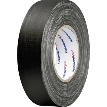 Izolační páska HellermannTyton HTAPE-TEX-BK-50x50 712-00904 páska se skelným vláknem HelaTape Tex černá (d x š) 50 m x 50 mm 1 ks