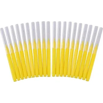 Péče o řasy a obočí Ohebné mikro štětečky pro úpravu obočí a řas - 20ks žluté