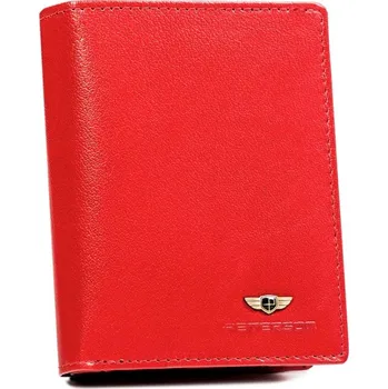 Peněženka Malá červená kožená peněženka Peterson 2549