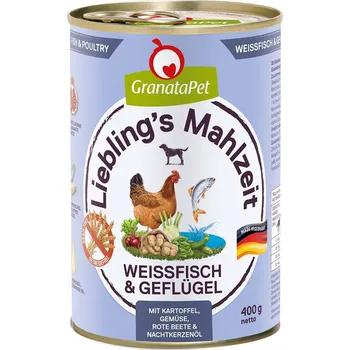 Krmivo pro psa GranataPet Liebling's Mahlzeit bělomasé ryby a drůbež 6× 400 g