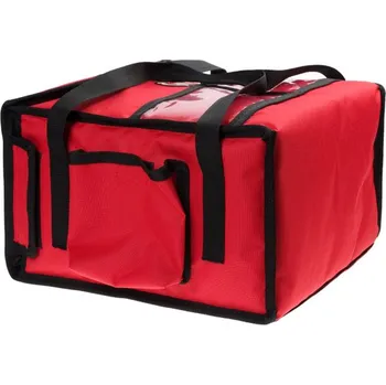 Bowling Taška na pizzu na 4 krabice 350x350 mm, material Cordura, červená s černým lemováním | FURMIS, T4S