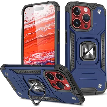 Pouzdro na mobilní telefon Wozinsky Ring Armor kryt na iPhone 15 Pro Max - modrý