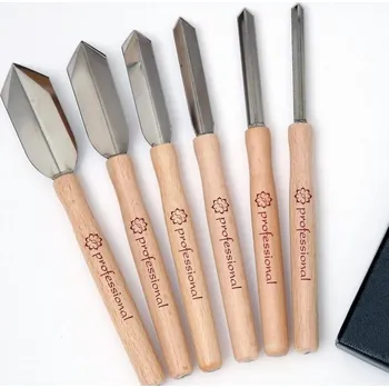 Kuchyňský nůž LP Professional Sada nožů LP 6 x V dlátko v obalu CZ-S04