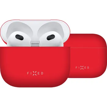 Příslušenství pro sluchátka FIXED Silky for Apple Airpods 3, red FIXSIL-816-RD