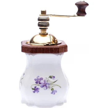 Talíř Český porcelán, a.s., Dubí Mlýnek na koření, 15 cm, fialky, Český porcelán